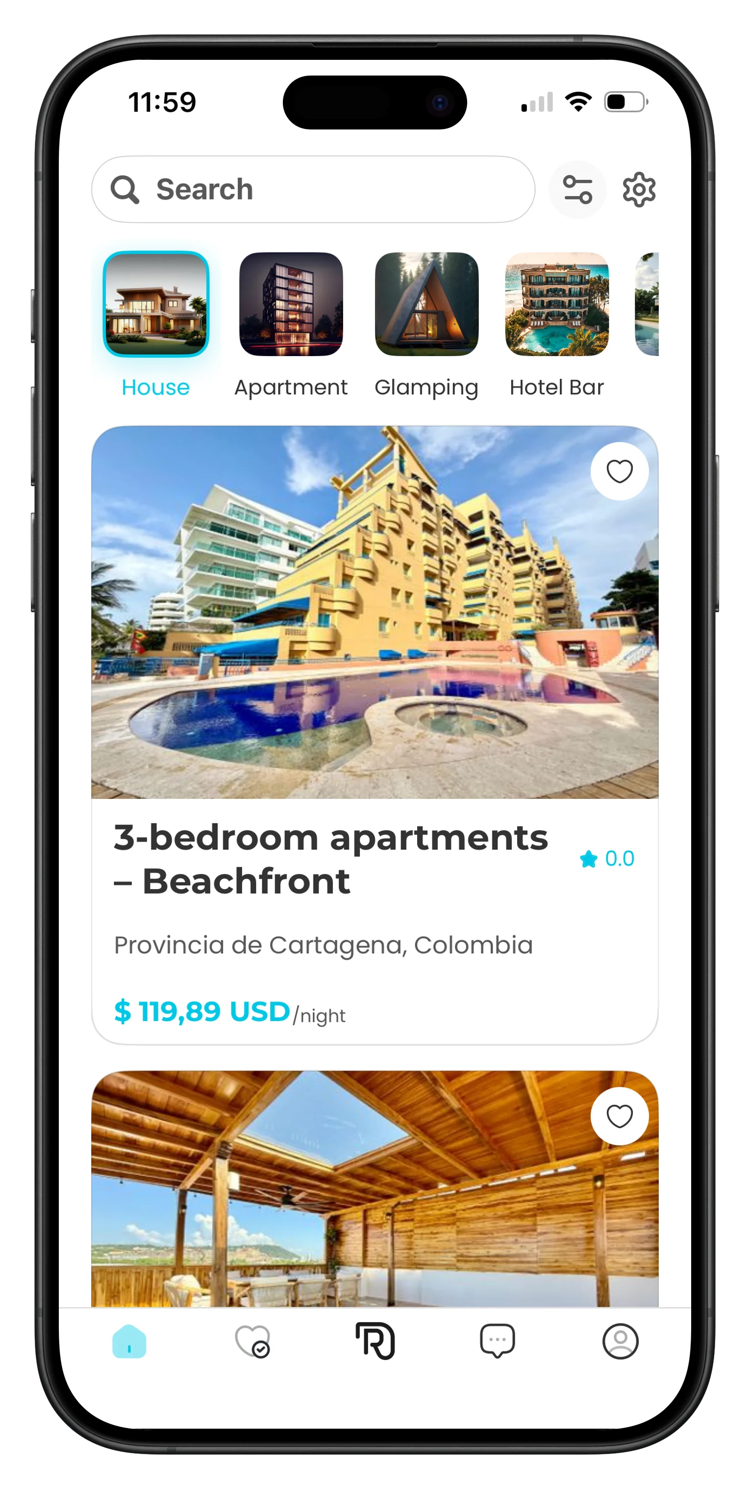 Mobile application preview of Renta Diario