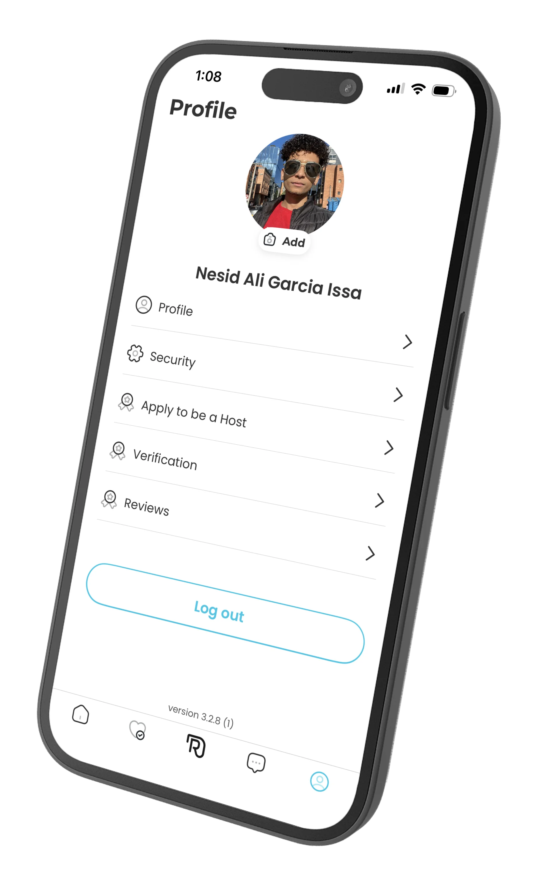 Host profile in Renta Diario app