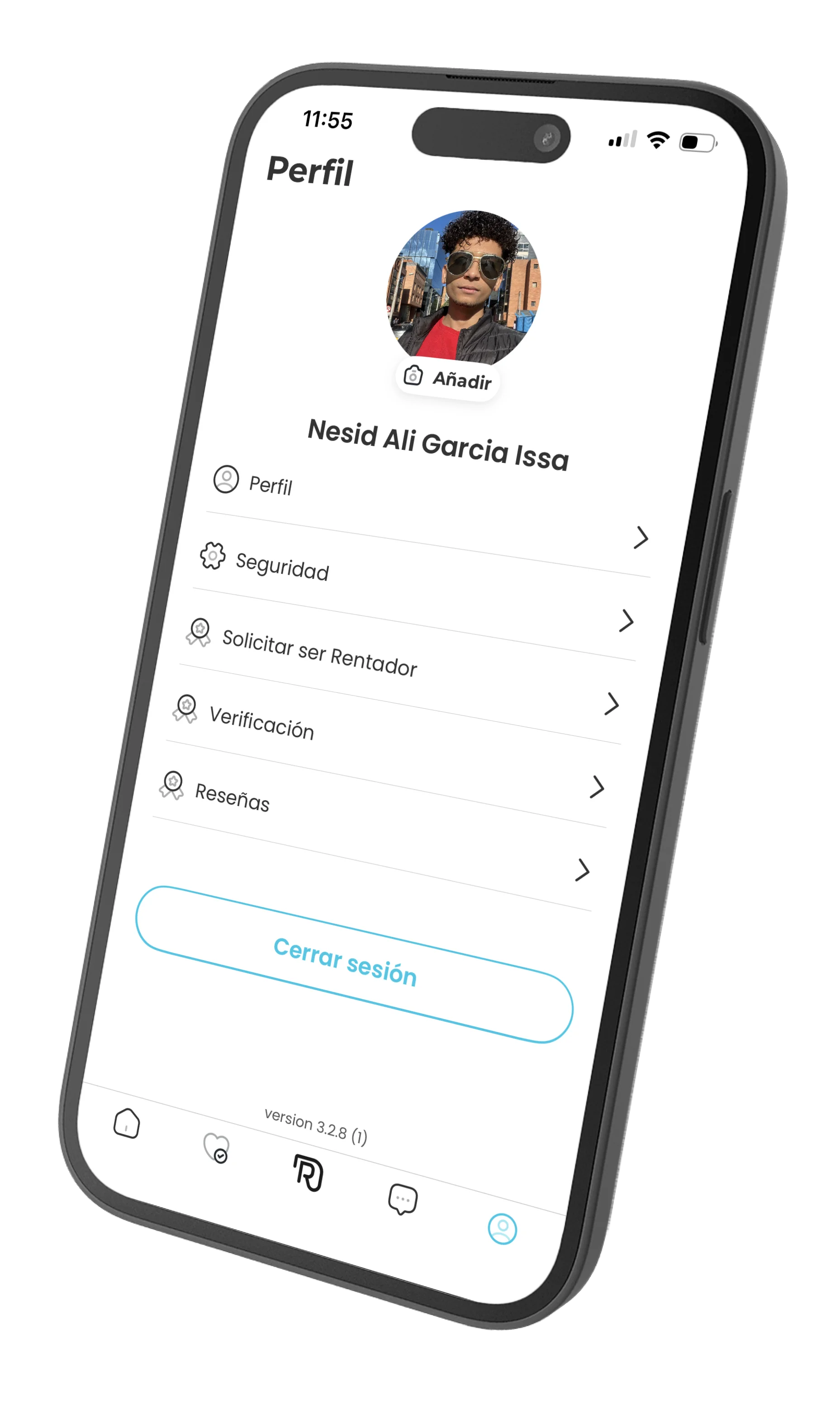Perfil de rentador en la aplicación Renta Diario